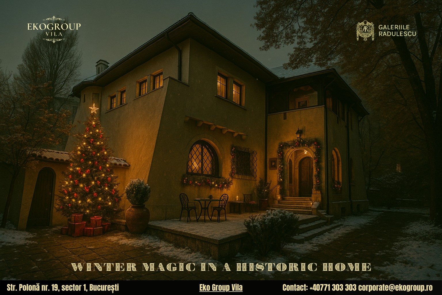 Poveste de Craciun: Eleganța și Farmecul Crăciunului anilor ’30 la Eko Group Vila
